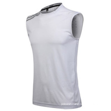 Plain White Polyester Fitness Gym Tank Top